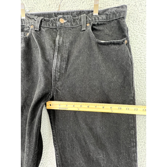 VTG Levi's 505 Jeans Mens 40x30 (38x29) Black Regular Fit Straight Leg Denim USA - Picture 5 of 12